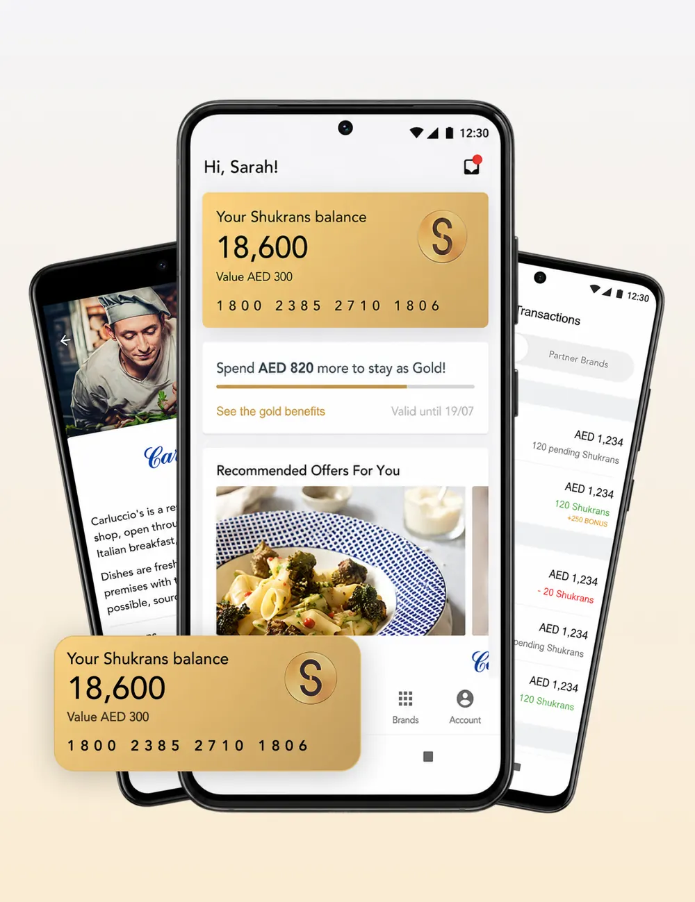 Shukran loyalty app mobile experience